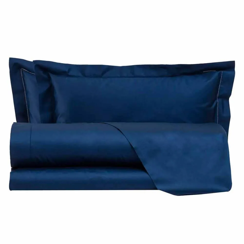 Foi solide de culoare completă din satin de bumbac pentru pat dublu - hibiscus Viadurini