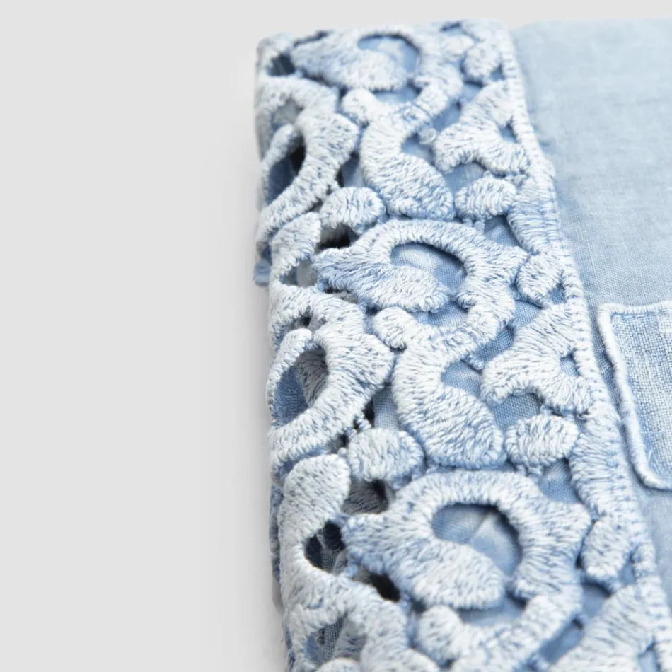 Lenjerie de pat dublu cu Dantela Poema, 3 Finisaje - Dulcis Viadurini