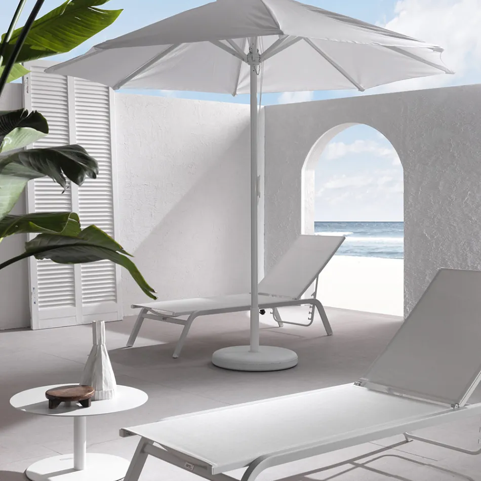 Sezlonguri de gradina din Aluminiu Vopsit si Textilena, 2 Bucati - Iepuras Viadurini