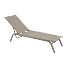 Sezlonguri de gradina din Aluminiu Vopsit si Textilena, 2 Bucati - Iepuras Viadurini