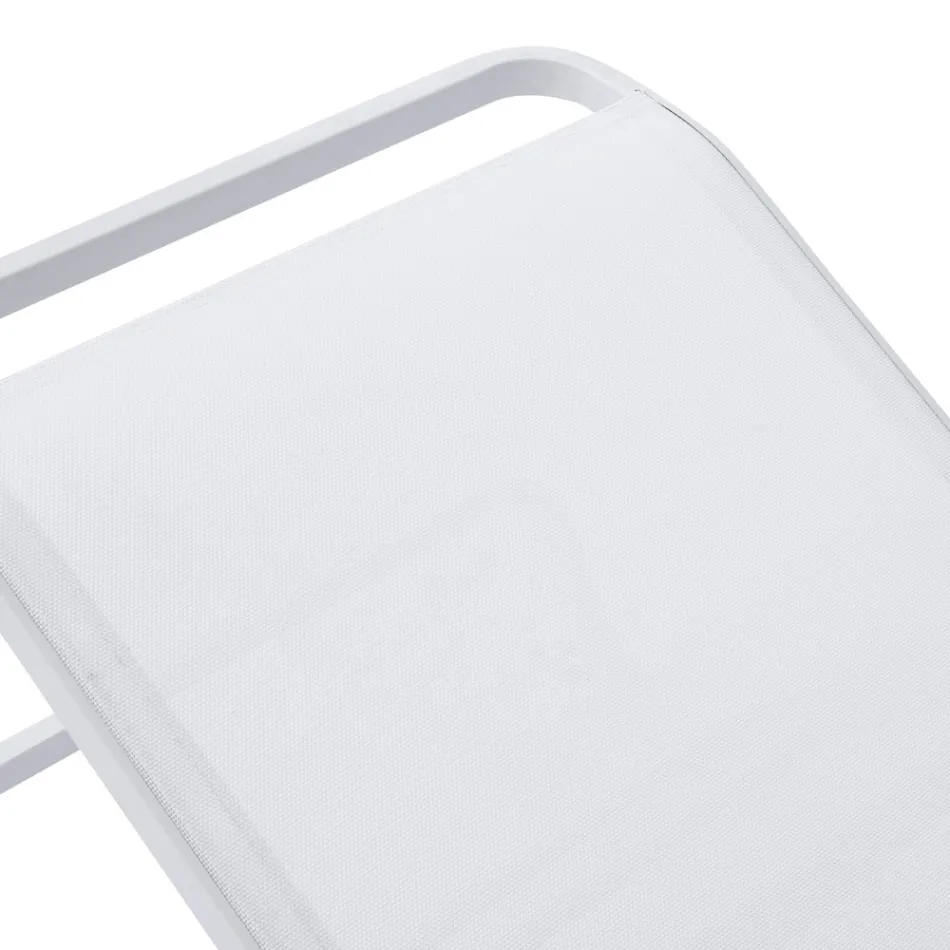 Șezlong de exterior Solaya 194x65 cm din aluminiu și textilenă Viadurini