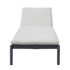 Șezlong exterior din aluminiu 205x76 cm cu pernă - Tessara Viadurini