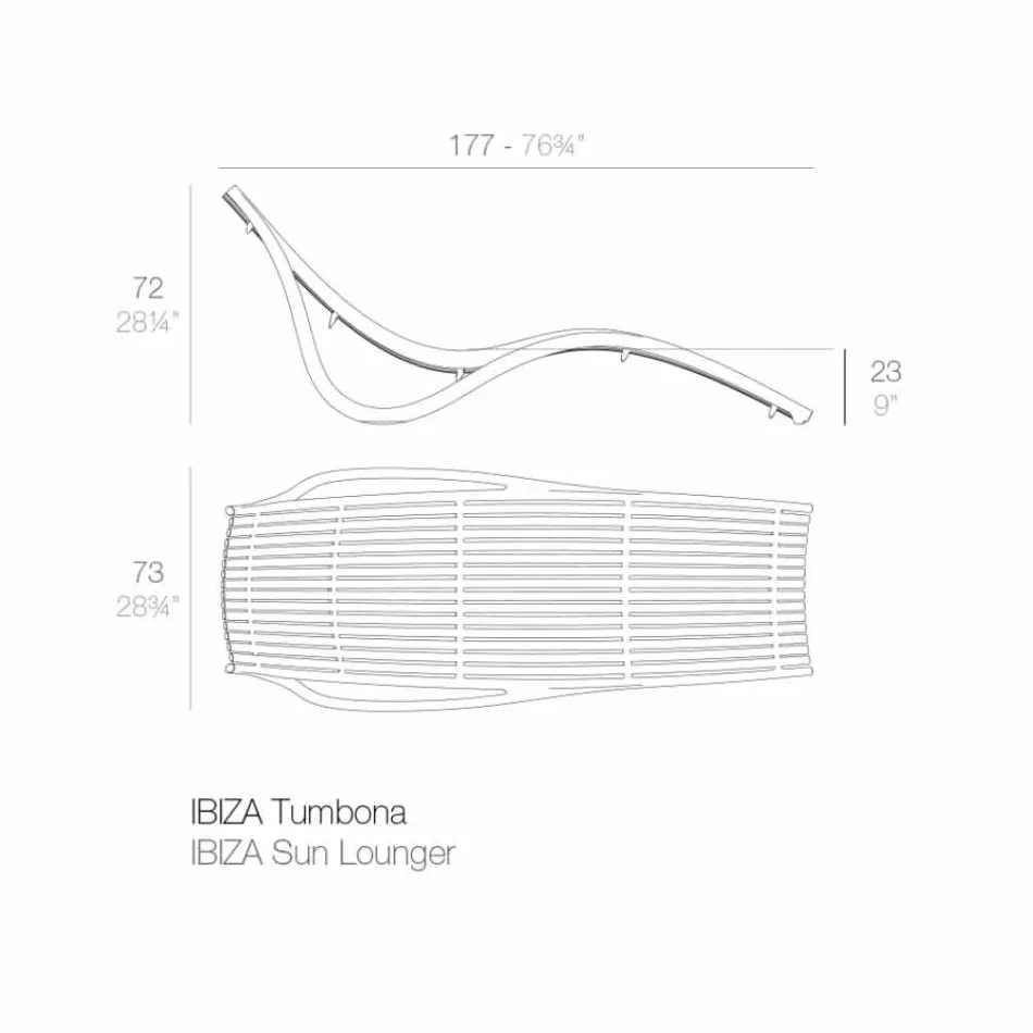 Șezlong pentru șezlong în aer liber, din plastic alb sau ecru 4 piese - Ibiza by Vondom Viadurini
