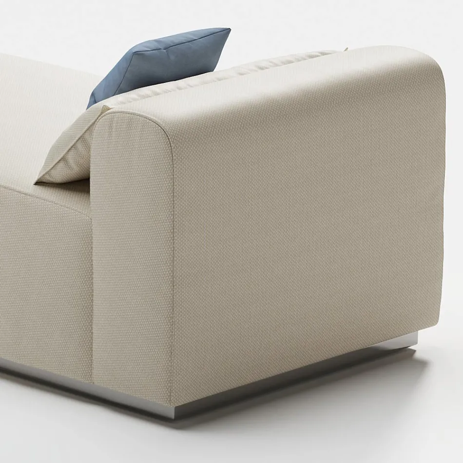 Sezlong de exterior cu captuseala din cauciuc de scurgere Made in Italy - Bahias Viadurini