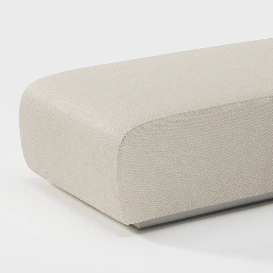 Sezlong de exterior cu captuseala din cauciuc de scurgere Made in Italy - Bahias Viadurini