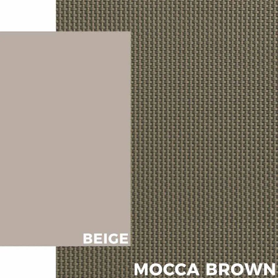 Șezlong exterior în aluminiu cu roți și cotiere Design modern - Carmine Viadurini