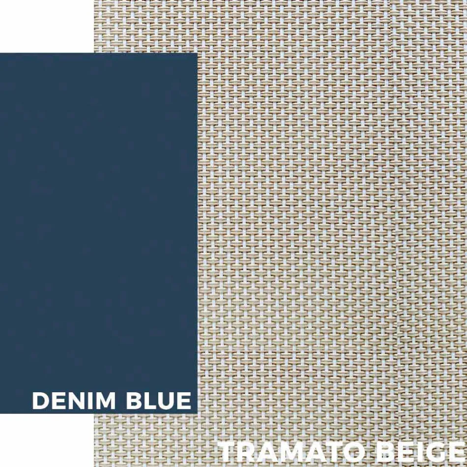 Șezlong exterior în aluminiu cu roți și cotiere Design modern - Carmine Viadurini