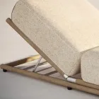 Sezlong de exterior din Tesatura si Structura din Lemn Made in Italy - Armelia Viadurini
