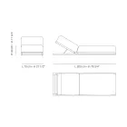 Sezlong de exterior din Tesatura si Structura din Lemn Made in Italy - Armelia Viadurini