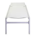 Șezlong în aer liber din aluminiu și textilenă cu 2 roți - costum Viadurini