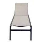 Șezlong în aer liber din aluminiu și textilenă cu 2 roți - costum Viadurini