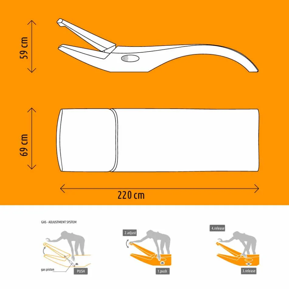 Șezlong de grădină Design Chaise Longue din plastic alb - Zoe by Mayyour Viadurini