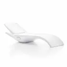 Șezlong de grădină Design Chaise Longue din plastic alb - Zoe by Mayyour Viadurini
