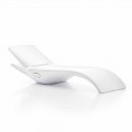 Șezlong de grădină Design Chaise Longue din plastic alb - Zoe by Mayyour