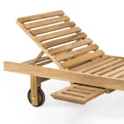 Pat de zi de gradina din lemn de tec natural - Yggdrasil Viadurini