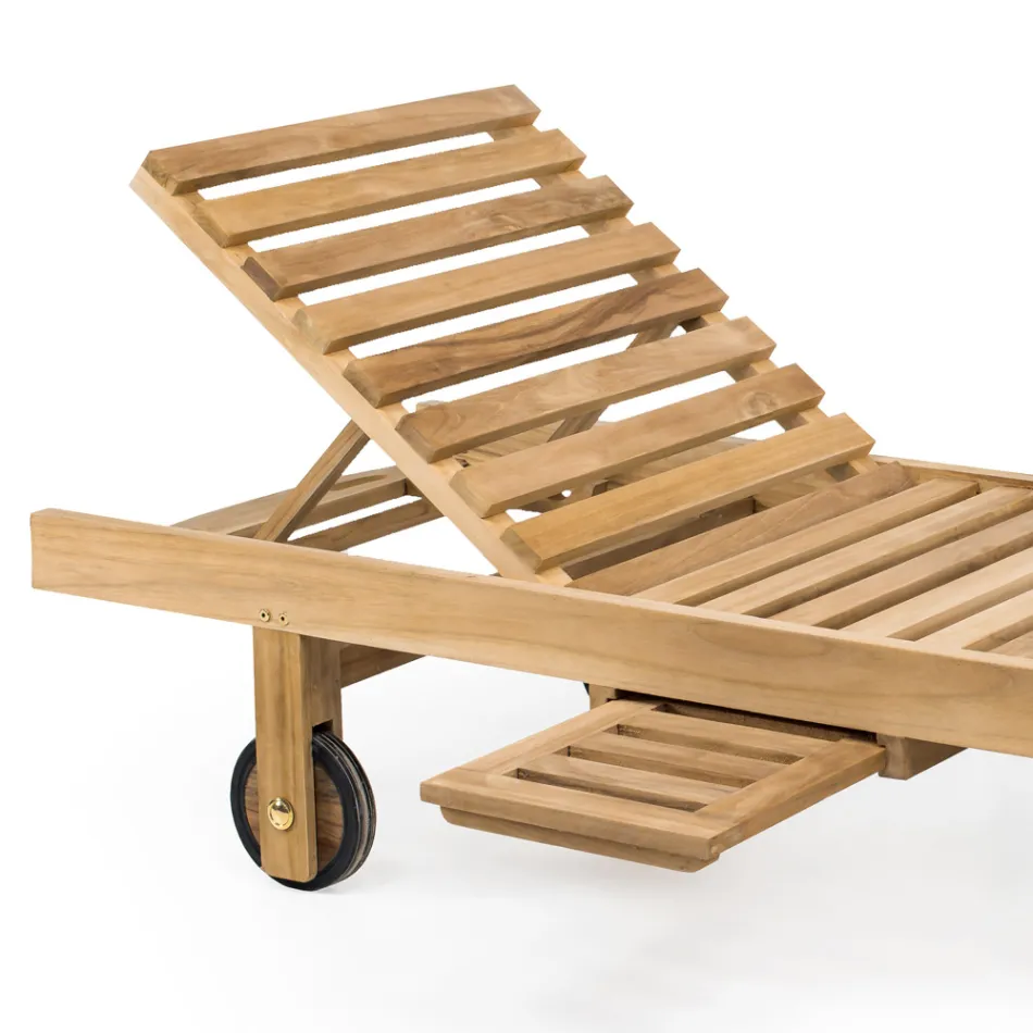 Pat de zi de gradina din lemn de tec natural - Yggdrasil Viadurini