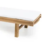 Sezlong de gradina din lemn natural de tec - Yggdrasil Viadurini