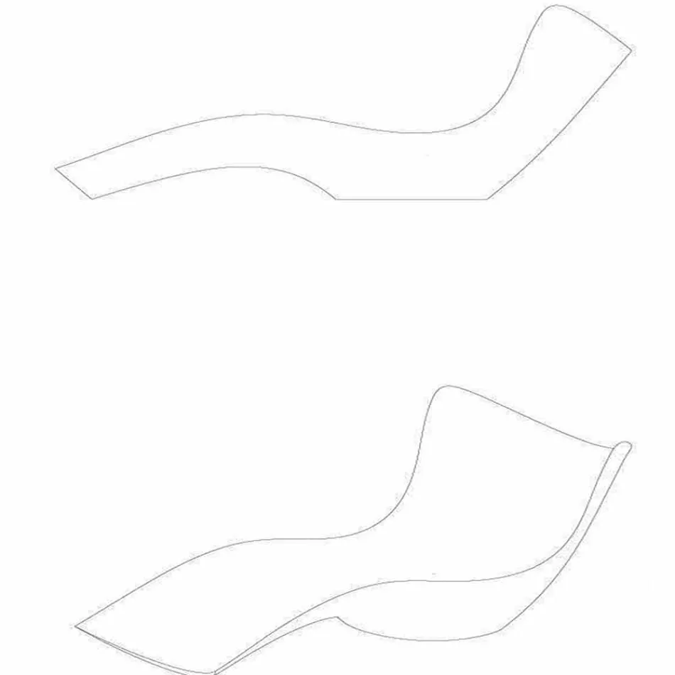 Surf de pat de grădină Vondom, design modern din polietilenă Viadurini