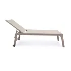 Sezlong de gradina modern din aluminiu cu roti pentru exterior - Franz Viadurini