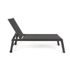 Sezlong de gradina modern din aluminiu cu roti pentru exterior - Franz Viadurini