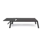 Sezlong de gradina modern din aluminiu cu roti pentru exterior - Franz Viadurini
