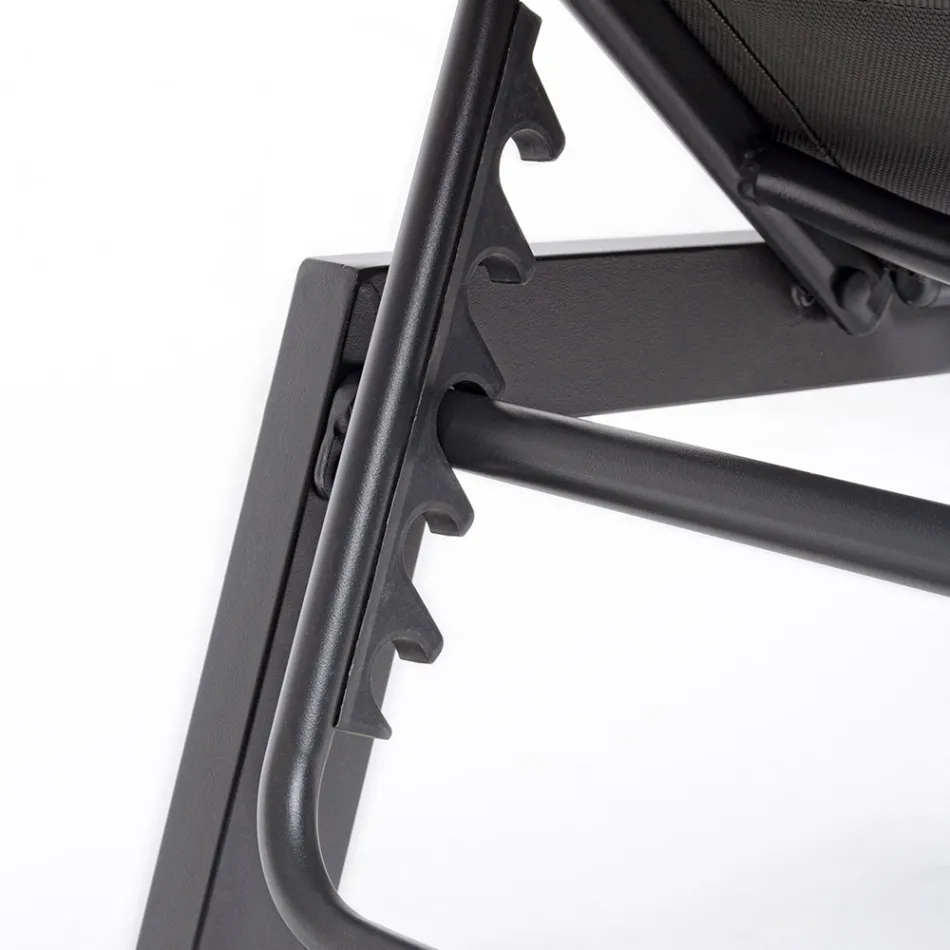 Sezlong de gradina modern din aluminiu cu roti pentru exterior - Franz Viadurini