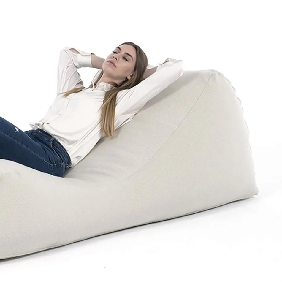 Pătuț de pat Maestrale pentru living, din material textil alb, pentru casă Viadurini