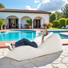 Pătuț de pat Maestrale pentru living, din material textil alb, pentru casă Viadurini