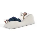 Pătuț de pat Maestrale pentru living, din material textil alb, pentru casă Viadurini