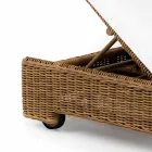 Șezlong în aer liber, simplu sau dublu, din ratan sintetic de lux - Yves Viadurini