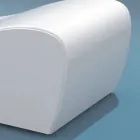 Cot relaxeze Wave Trona alb din imitație de piele nautice făcute în Italia Viadurini