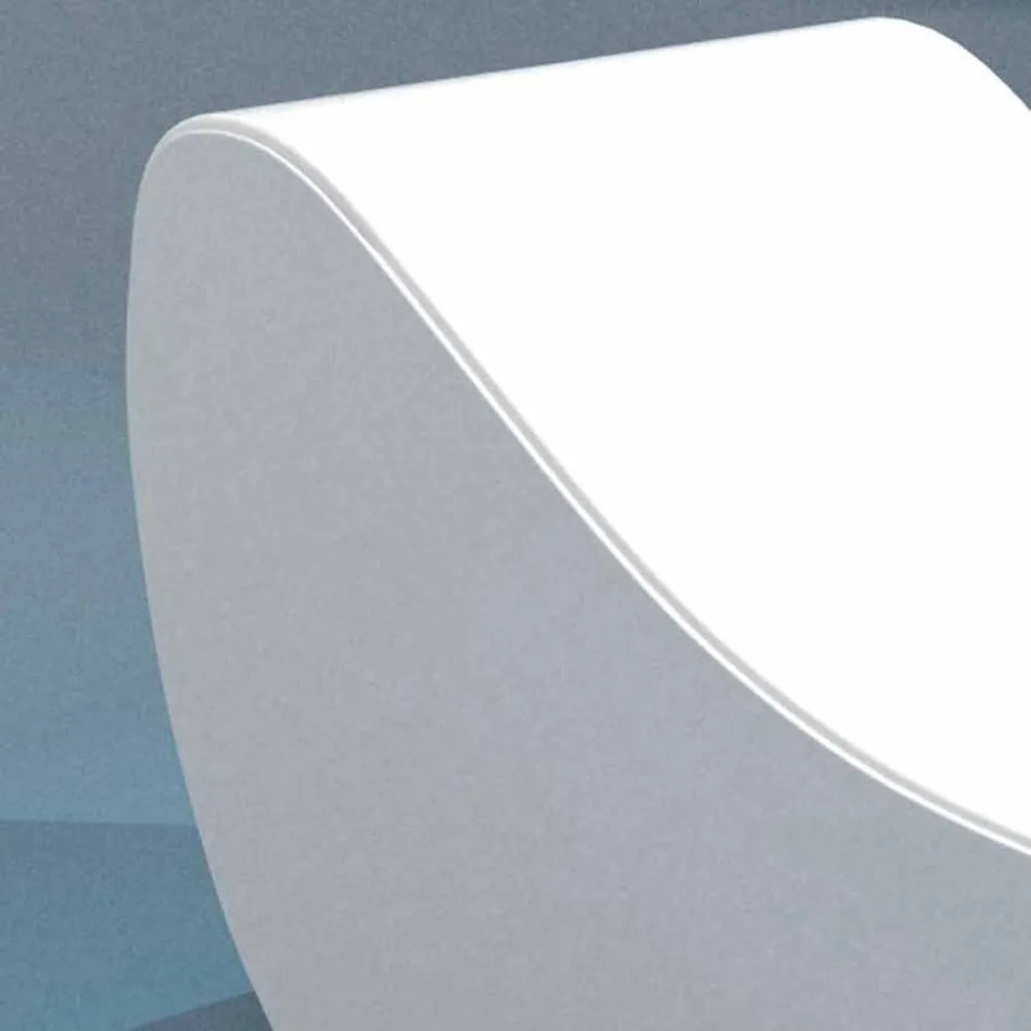 Cot relaxeze Wave Trona alb din imitație de piele nautice făcute în Italia Viadurini