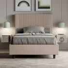 Pat 120x200 cm cu tăblie decorată cu linii verticale Fabricat în Italia - Pattini Viadurini