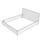 Pat 120x200 cm cu tăblie decorată cu linii verticale Fabricat în Italia - Pattini Viadurini