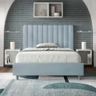 Pat din microfibră 120x200 cm cu linii verticale simetrice, fabricat în Italia - Glove Viadurini