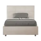 Pat 140x200 cm cu tăblie dreptunghiulară din microfibră, fabricat în Italia - Brina Viadurini