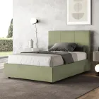 Pat 140x200 cm cu tăblie dreptunghiulară din microfibră, fabricat în Italia - Brina Viadurini