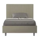 Pat 140x200 cm cu tăblie decorată cu linii verticale Fabricat în Italia - Pattini Viadurini