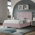 Pat din microfibră 140x200 cm cu linii verticale simetrice, fabricat în Italia - Glove Viadurini