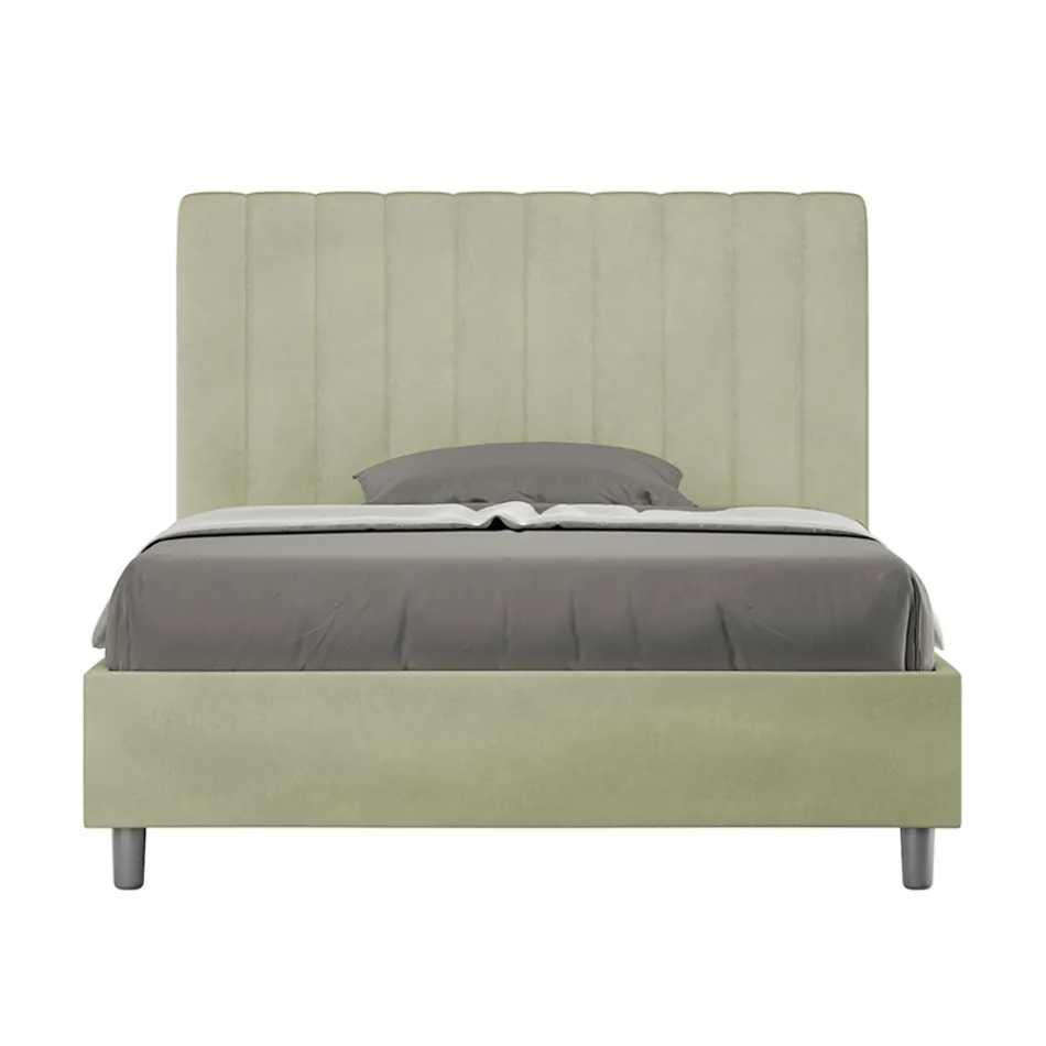 Pat din microfibră 140x200 cm cu linii verticale simetrice, fabricat în Italia - Glove Viadurini