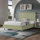 Pat din microfibră 140x200 cm cu linii verticale simetrice, fabricat în Italia - Glove Viadurini