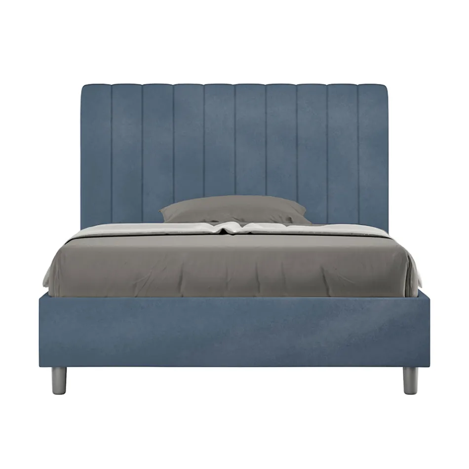 Pat din microfibră 140x200 cm cu linii verticale simetrice, fabricat în Italia - Glove Viadurini