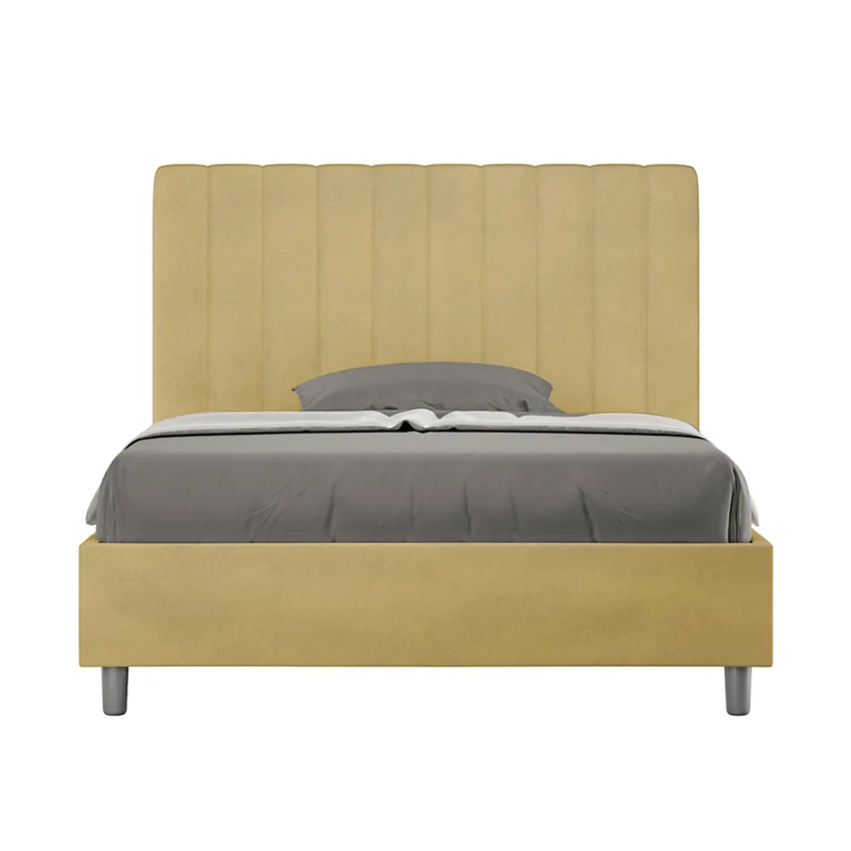 Pat din microfibră 140x200 cm cu linii verticale simetrice, fabricat în Italia - Glove Viadurini