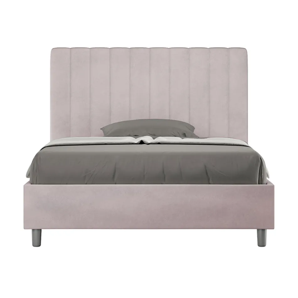 Pat din microfibră 140x200 cm cu linii verticale simetrice, fabricat în Italia - Glove Viadurini