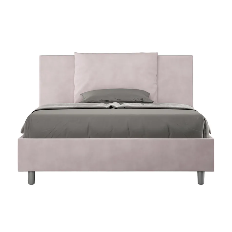 Tăblie de pat 140x200 cm cu perne din microfibră fabricată în Italia - Olympics Viadurini