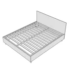 Pat 160x200 cm cu tăblie decorată cu linii verticale Fabricat în Italia - Pattini Viadurini