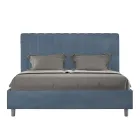 Pat din microfibră 160x200 cm cu linii verticale simetrice, fabricat în Italia - Glove Viadurini