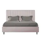 Pat din microfibră 160x200 cm cu linii verticale simetrice, fabricat în Italia - Glove Viadurini