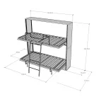 Pat supraetajat pliabil orizontal, fabricat în Italia - Collaborative Viadurini