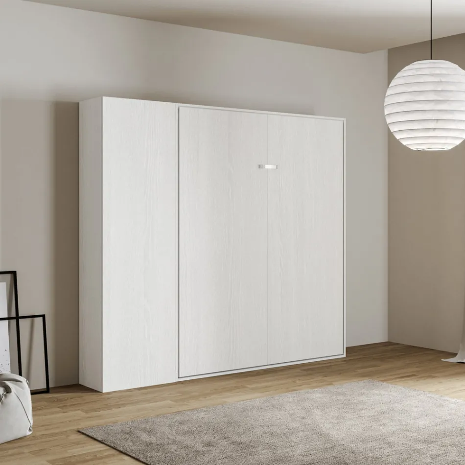 Pat Queen Size cu rabatabil vertical și coloană - Magicarbe Viadurini